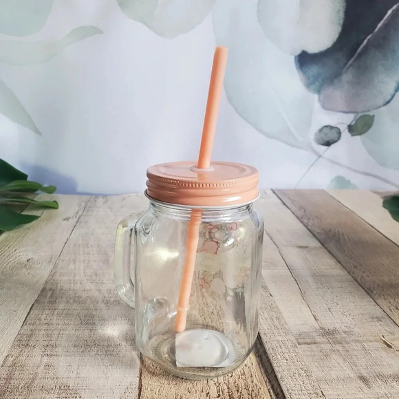 MASON JAR Happy Spring 16oz Cup w/ Straw - Picture 2 of 3